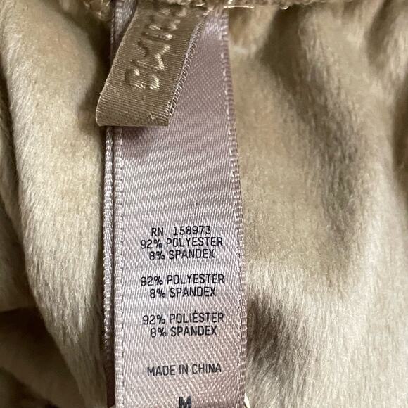 SKIMS Pants Kim Kardashian Velour Track High Rise Wide leg Lounge Gold Pockets M - Picture 10 of 12